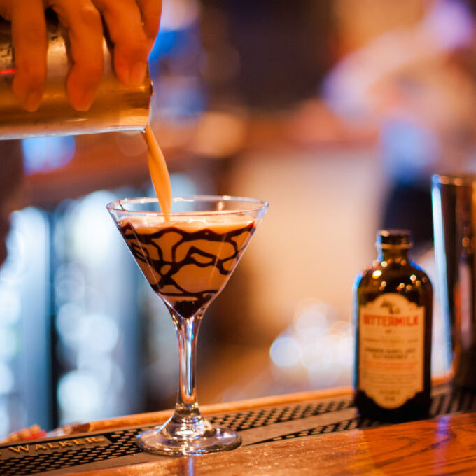 Feature image of an espresso martini from Blue Water Grille in High Point, NC