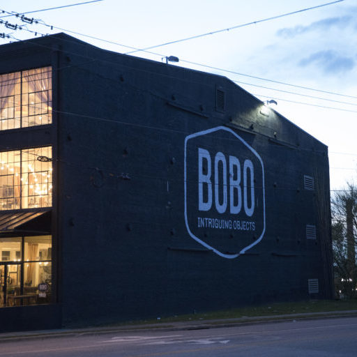 An outdoor photo of the 'BOBO' building in High Point, NC