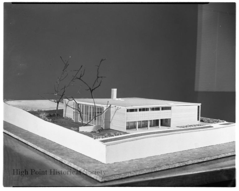 A scaled down model of the High Point Public Library 
