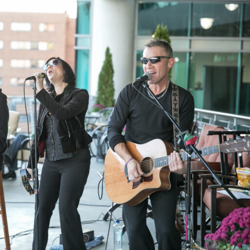Feature image of live music being played in downtown High Point