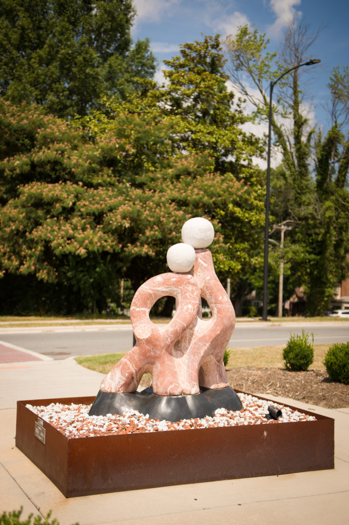 A sculpture by Charles B. Foster located on Lindsay Street 