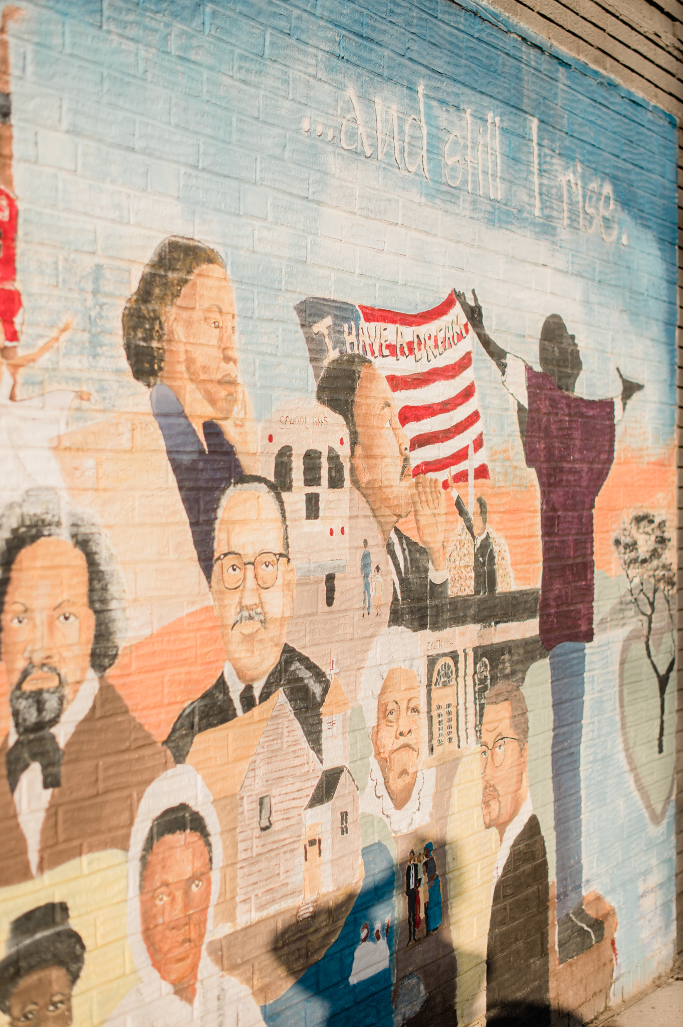 A mural of African American leaders on Washington Street in High Point.
