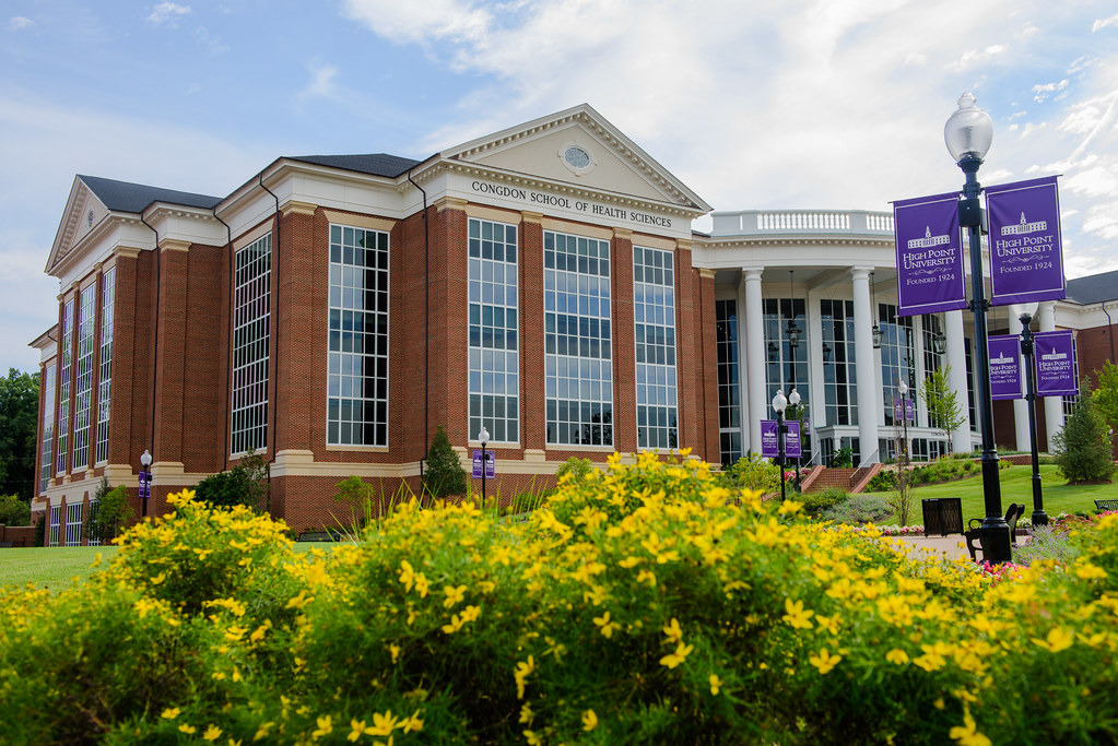The High Point University Congdon School of Health Sciences building. 