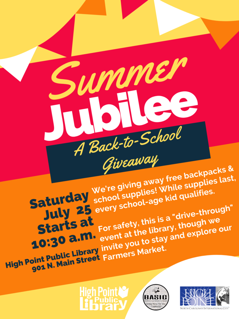 High Point Public Library's Summer Jubilee poster.