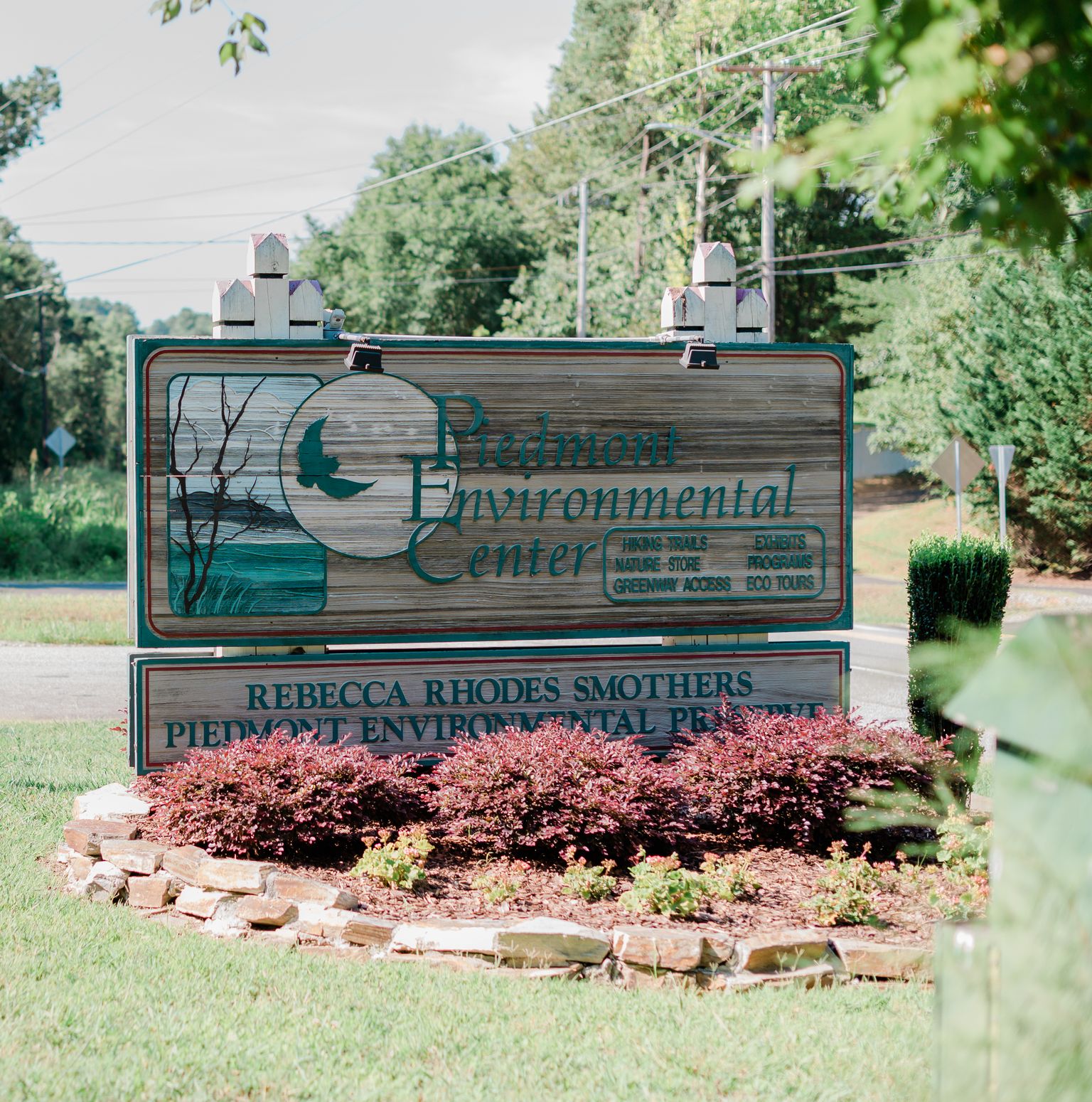 The High Point Piedmont Environmental Center sign. 