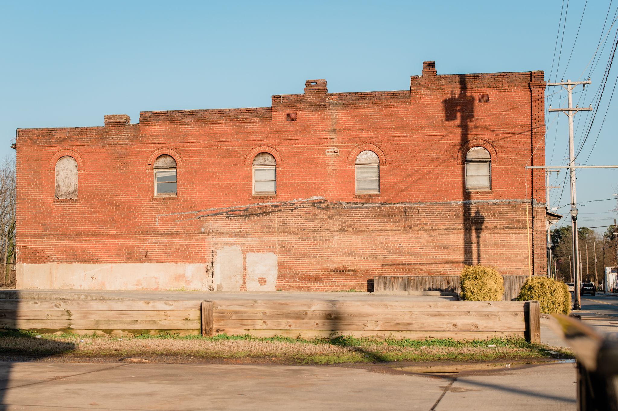 The vacant lot of the Kilby Arcade Building where the Kilby Hotel once stood in High Point, NC.