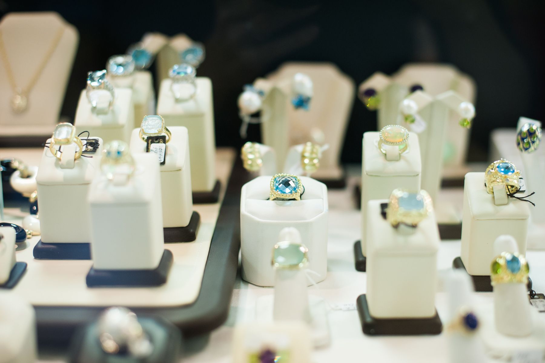 A display of rings at High Point Jewelers. 