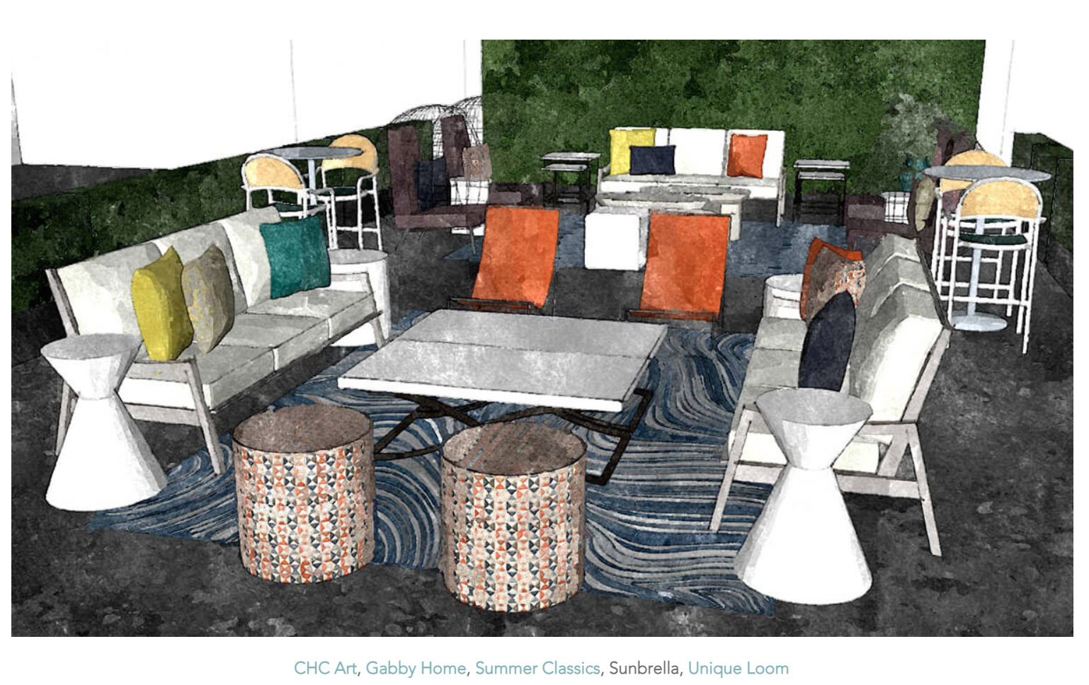 Inspiration for outdoor space layout by Allen & James Interior Design