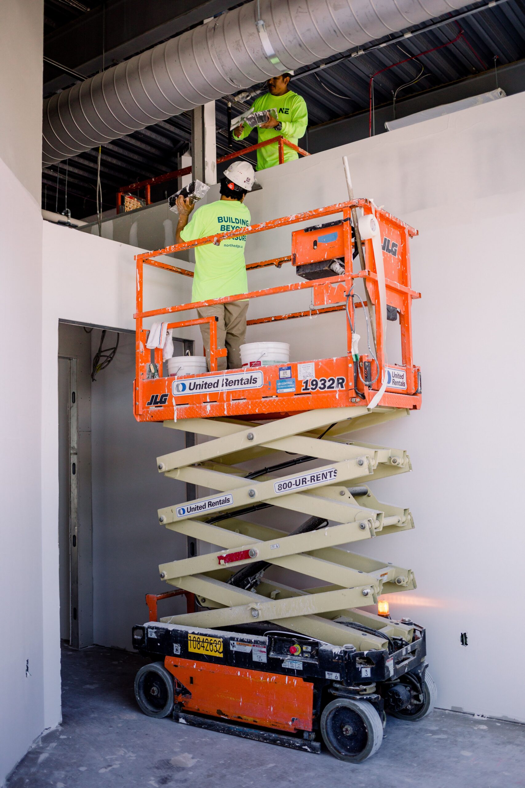 Construction workers work on a hallway in the Nido & Mariana Qubein Children's Museum.