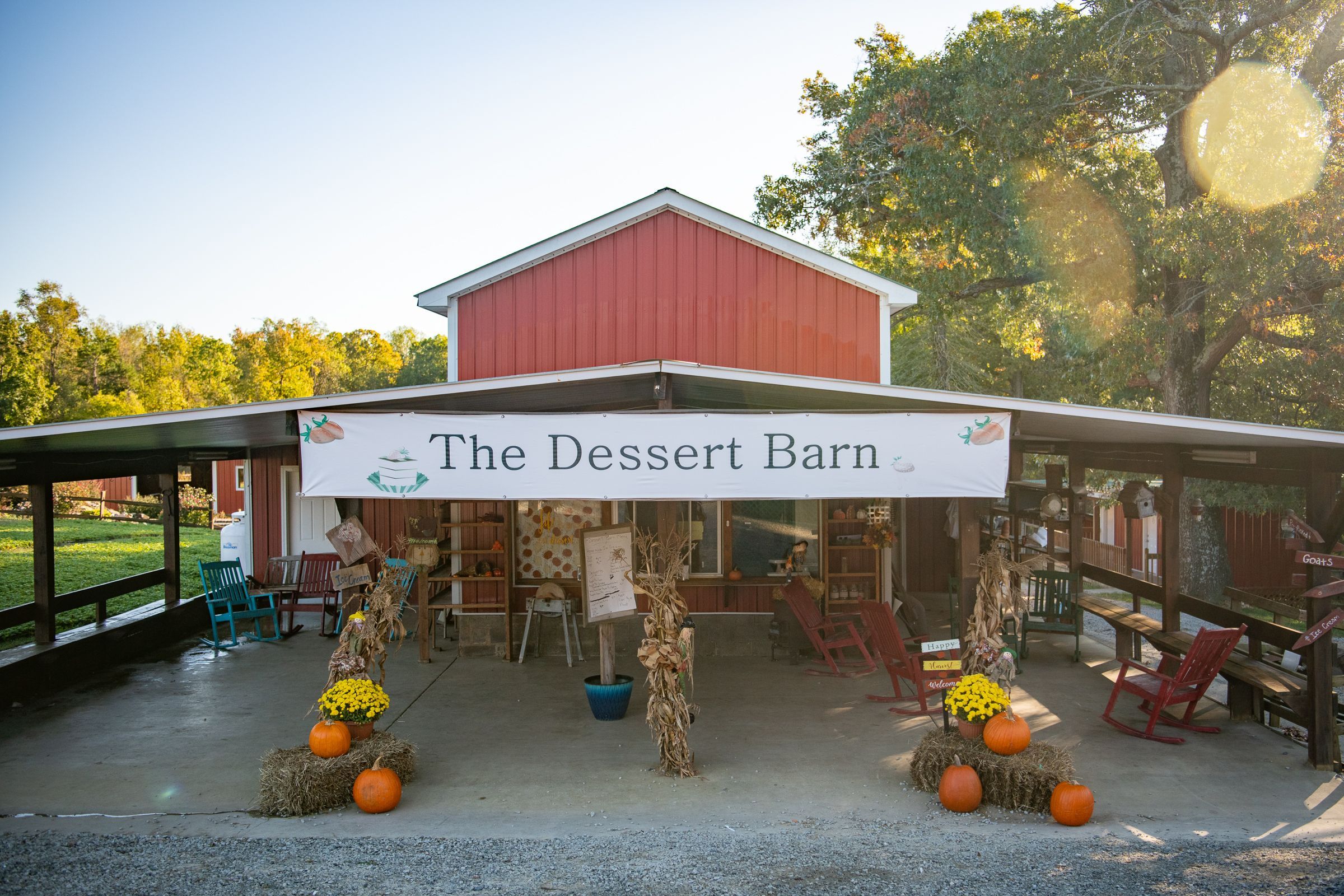 The dessert barn that serves homemade treats at Ingram's Family Farm.