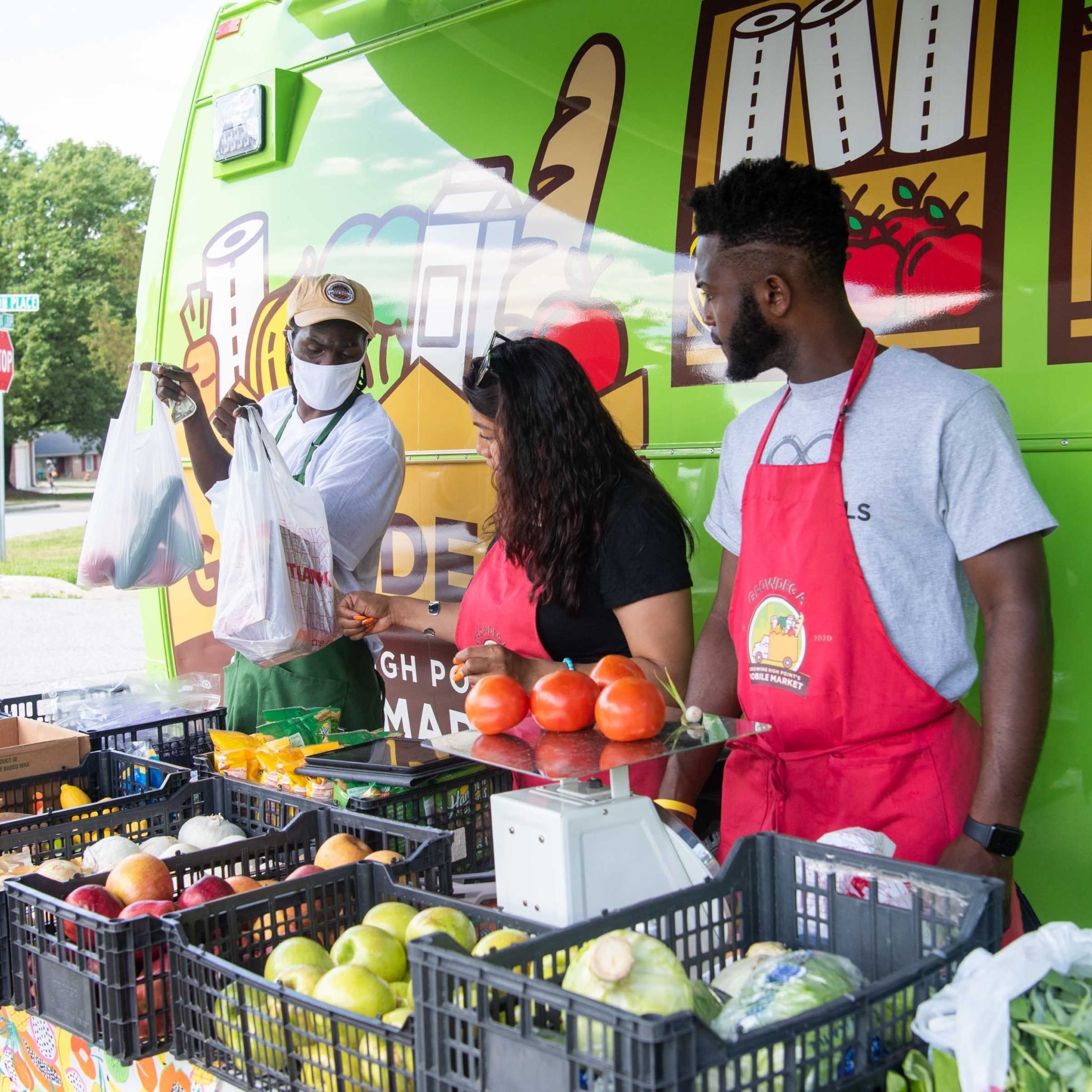 Growdega offers produce to the community.