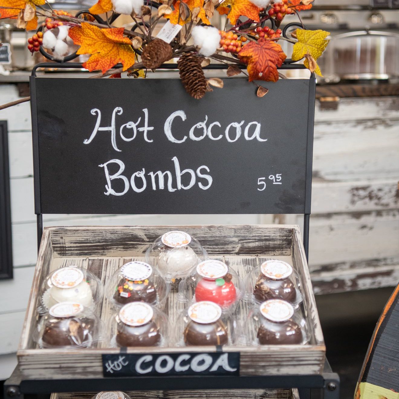 Hot cocoa bombs at The Market in High Point, NC.