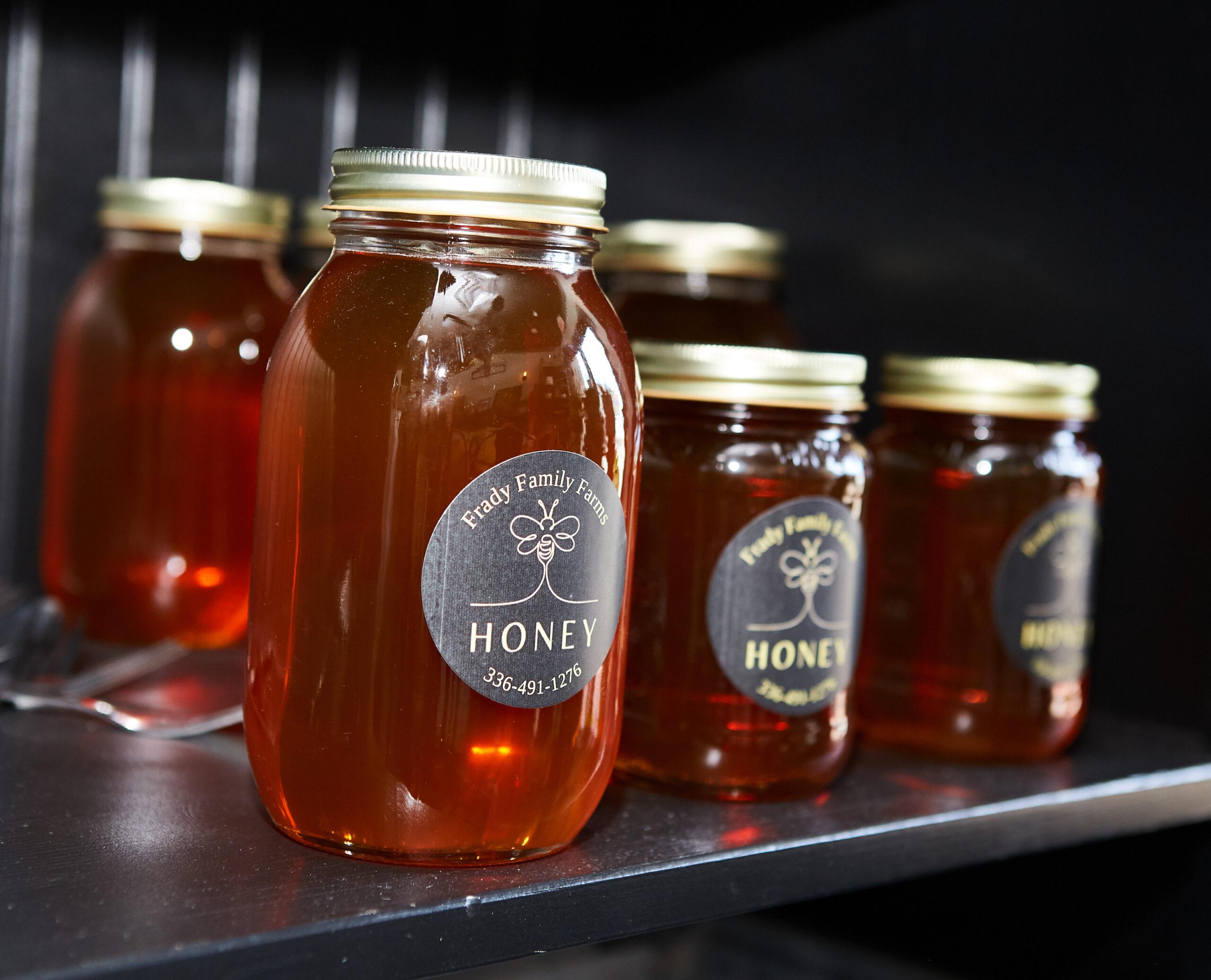 Locally sourced honey at Frady's Taphouse & Eatery in High Point, NC.