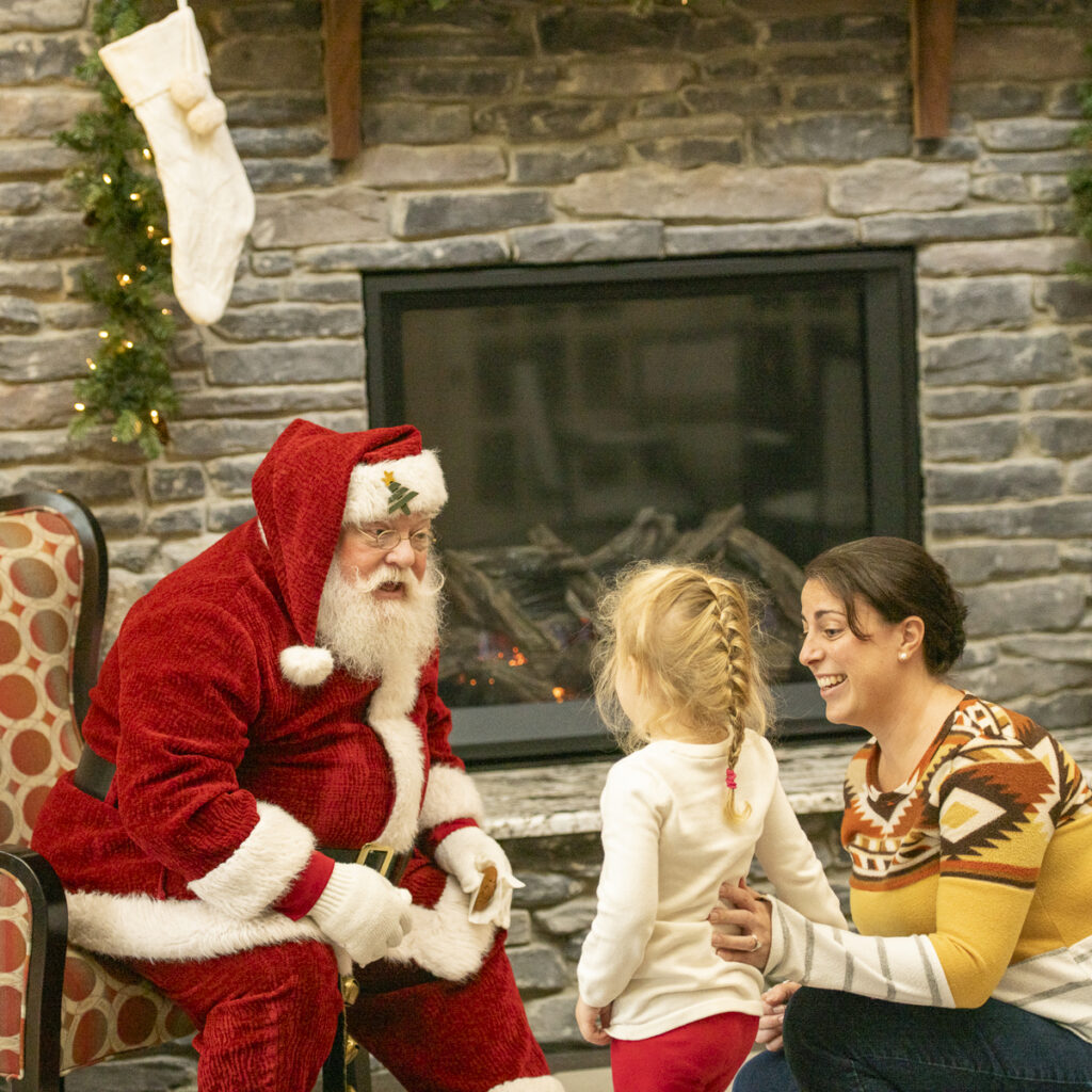 Kids seeing Santa in High Point, NC.