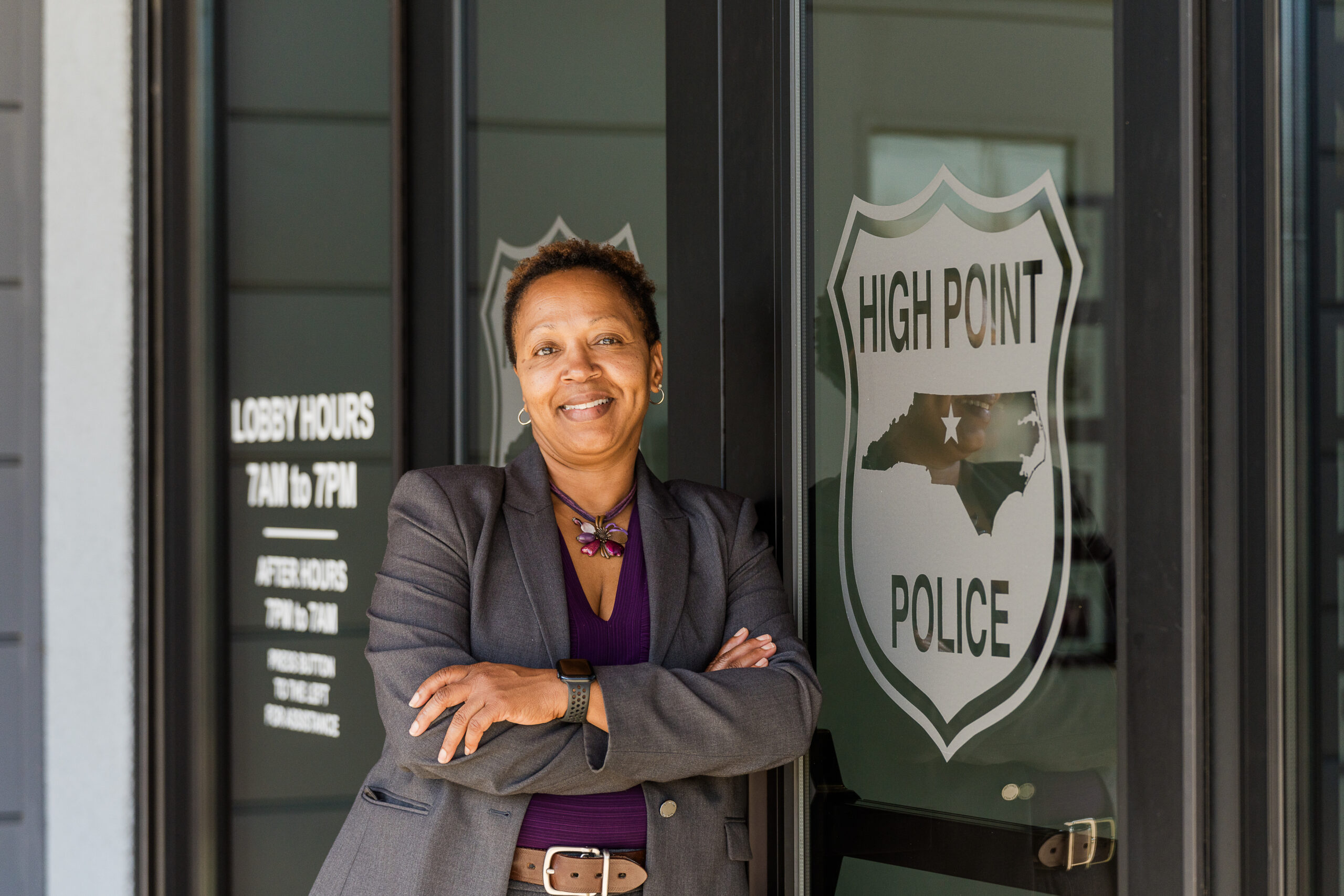 Captain Petula Sellars of HPPD poses for a picture