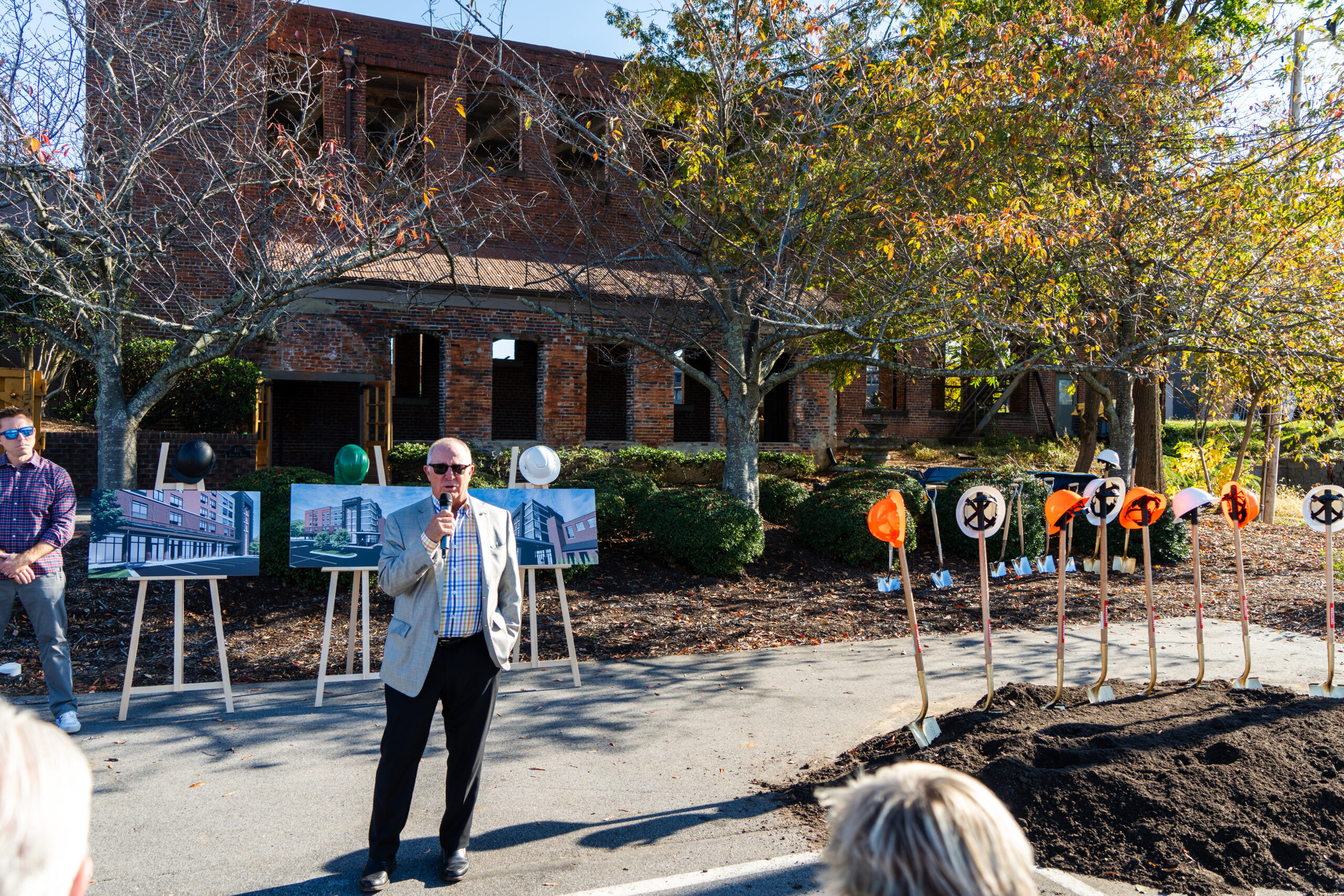 David Congdon, President of the Earl & Kathryn Congdon Family Foundation, speaks at the Springhill Suites High Point groundbreaking.
