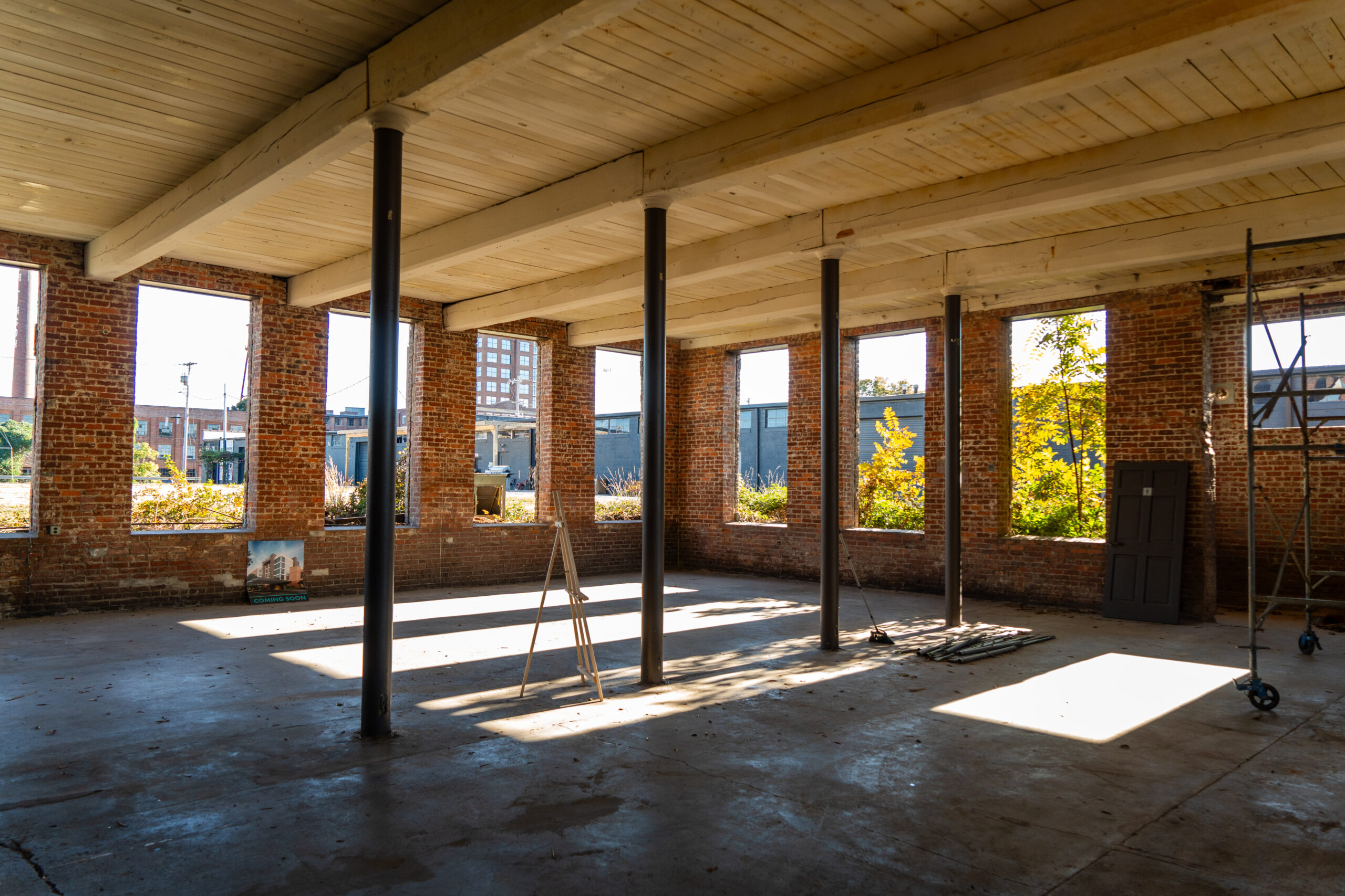 The original ground floor of the historic Adams Millis Hosiery Building, which will be renovated as part of Springhill Suites High Point, a hotel in downtown High Point, NC.