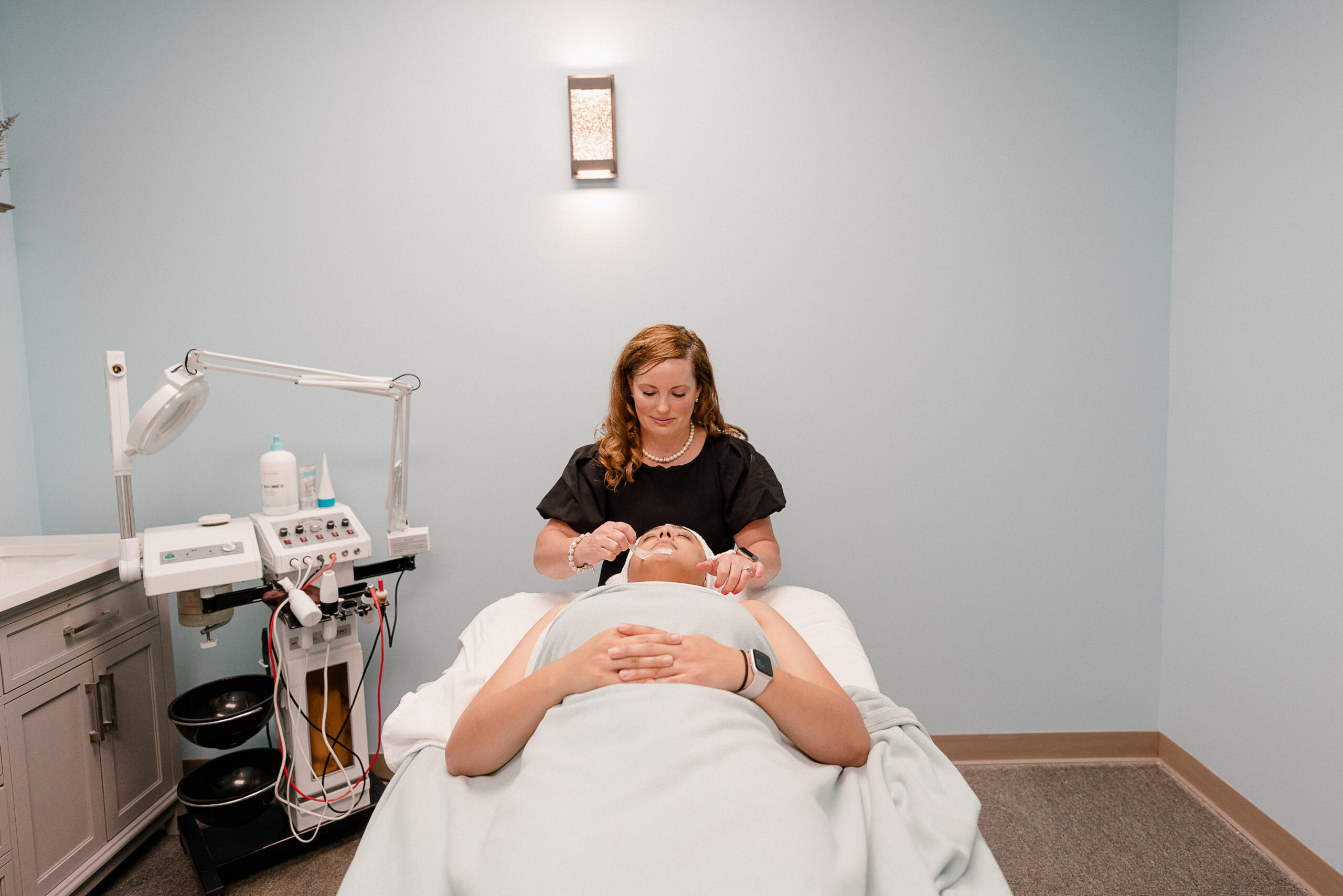 Tara Lackey works on a client at Still Waters Spa